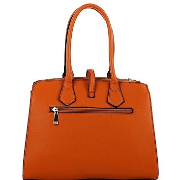Stripe Print Multi-Compartment 2-Way Satchel MH-ES3153