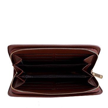 Hardware Tassel Accent Two-Tone Satchel Wallet Set