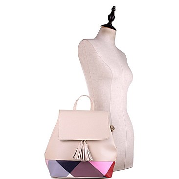 BLOCK MOSAIC BACKPACK WALLET SET