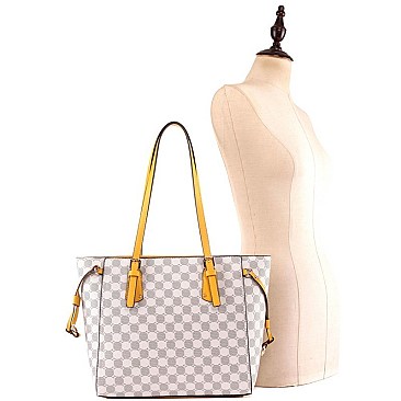 String Shopper Monogram Tote Wallet SET