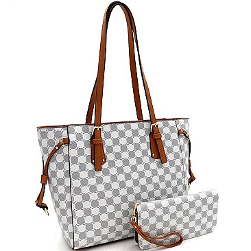 String Shopper Monogram Tote Wallet SET