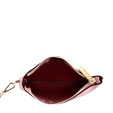 3 in 1 Bow Accent Plaid Checker Tote Wristlet SET