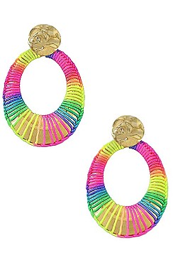 PACK OF 12 ASSORTED COLOR FASHION DANGLE EARRING
