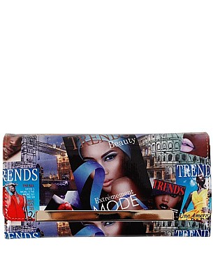 Trends Fashion Magazine Covers Print Wholesale Wallet