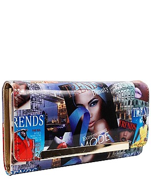 Trends Fashion Magazine Covers Print Wholesale Wallet