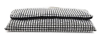 Real Crystal Stone Embellished Flap Crossbody Evening Bag