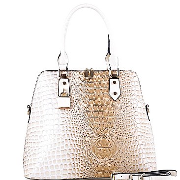 Croc Faux Leather with PadLock 2Way Bag