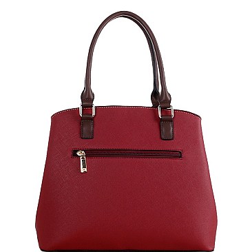 THREE TONE SATCHEL WRISTLET SET