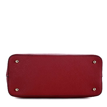 THREE TONE SATCHEL WRISTLET SET