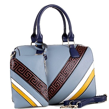 COLOR BLOCK MONOGRAM BOSTON SATCHEL SET