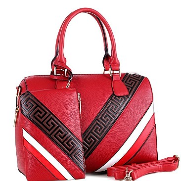 COLOR BLOCK MONOGRAM BOSTON SATCHEL SET