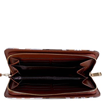 CHECKERED BOSTON SATCHEL WALLET SET