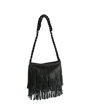 Twist Fringe Shoulder Bag