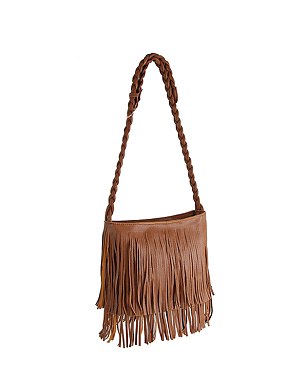Twist Fringe Shoulder Bag