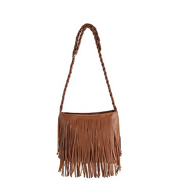 Twist Fringe Shoulder Bag
