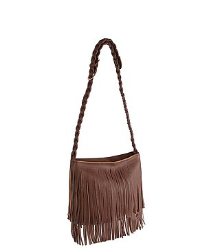 Twist Fringe Shoulder Bag
