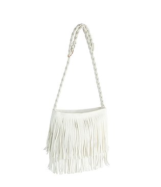 Twist Fringe Shoulder Bag