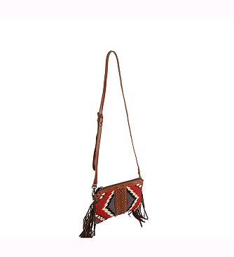 Western Tribal Fringe Crossbody Bag