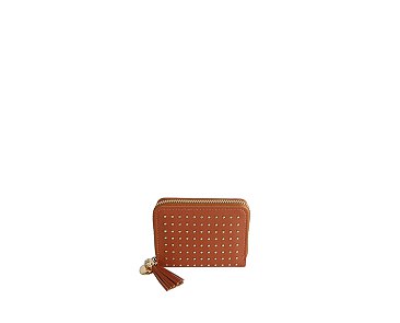 Dot Studded Zip Wallet