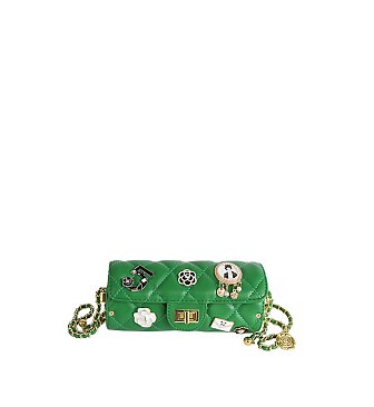 Lucky Charm Quilted Flap Crossbody Bag