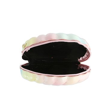 Rainbow Seashell Clutch Crossbody Bag