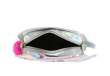 Novelty Ice Cream Truck Iridescent Crossbody Bag
