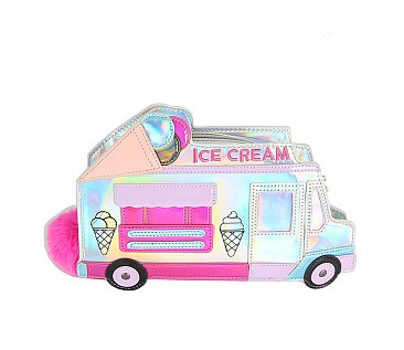 Novelty Ice Cream Truck Iridescent Crossbody Bag