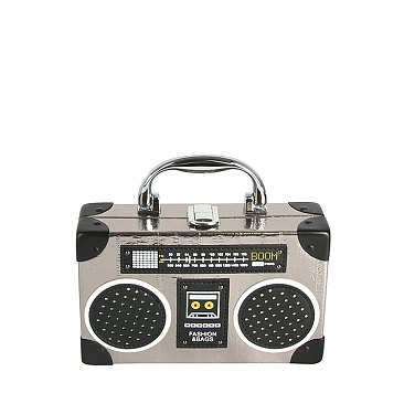 Vintage Radio Recorder Crossbody Bag