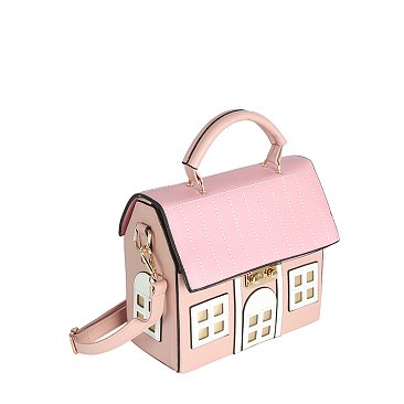 Home Sweet Home House Shaped Satchel Crossbody Bag
