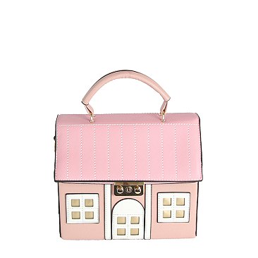 Home Sweet Home House Shaped Satchel Crossbody Bag
