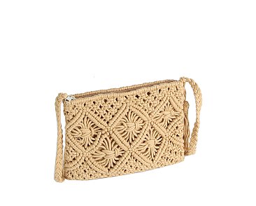 Macrame Hand-Woven Knitted Crossbody Bag