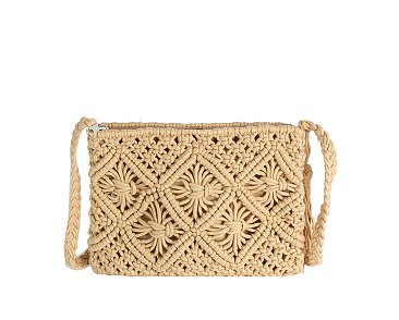 Macrame Hand-Woven Knitted Crossbody Bag