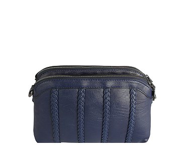 Braided Stripe Crossbody Bag