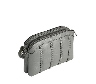 Braided Stripe Crossbody Bag