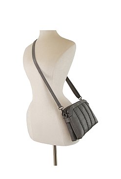 Braided Stripe Crossbody Bag