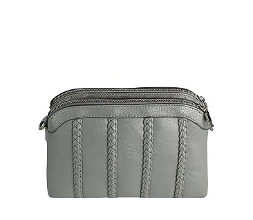 Braided Stripe Crossbody Bag