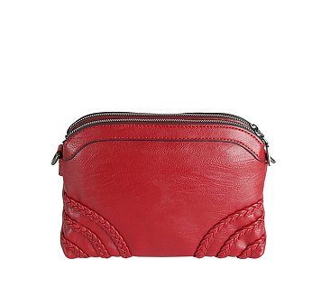 Braided Stripe Crossbody Bag