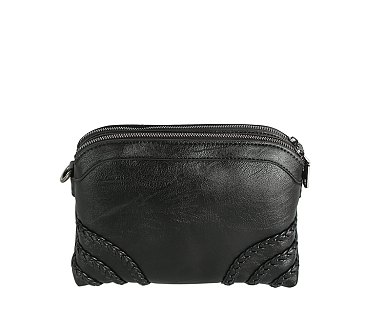Braided Stripe Crossbody Bag