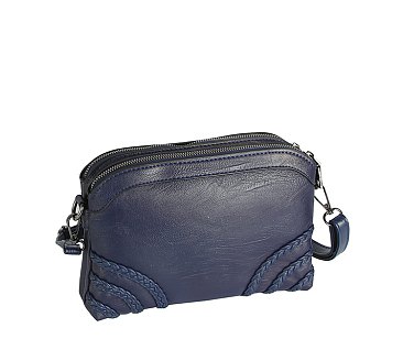 Braided Stripe Crossbody Bag