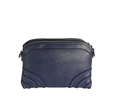 Braided Stripe Crossbody Bag