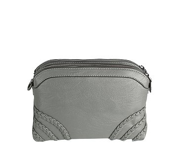 Braided Stripe Crossbody Bag