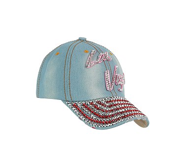 LAS VEGAS Denim Bling Cap