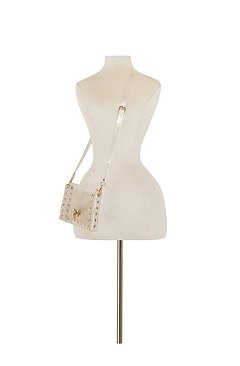 See Thru Studded Flap Crossbody Bag
