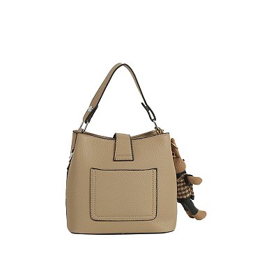 Fashion Bucket Satchel with Bag Charm