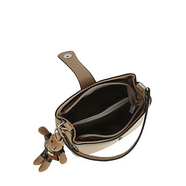 Fashion Bucket Satchel with Bag Charm
