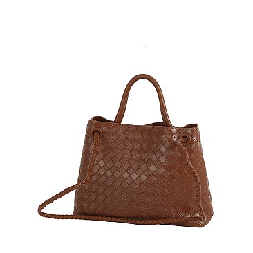 Fashion Woven Muse Brass Satchel