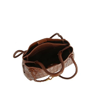 Fashion Woven Muse Brass Satchel