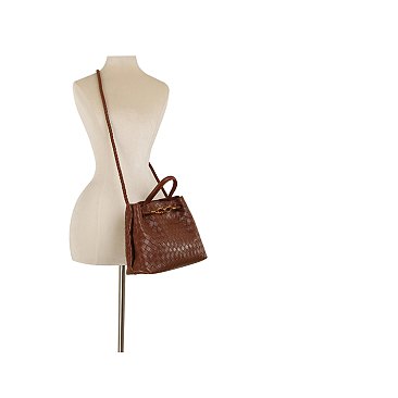 Fashion Woven Muse Brass Satchel