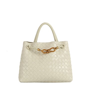 Fashion Woven Muse Brass Satchel