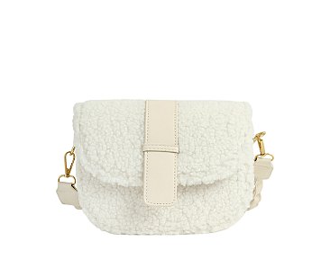 Terry Sherpa Saddle Crossbody Bag